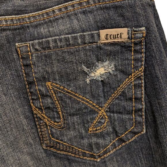 Cruel Girl Rhyon Boyfriend Jeans Distressed Patched Denim Women's Size 1R 28/30 - Picture 6 of 8